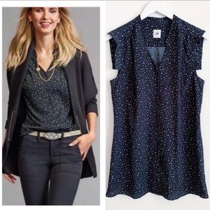 CAbi Astral Blouse Star Patterned Button down tank